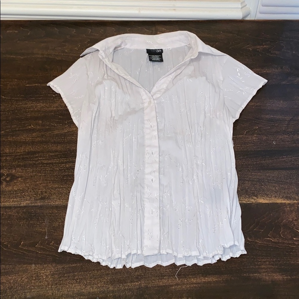 East fifth petite Silk summer short sleeve shirt